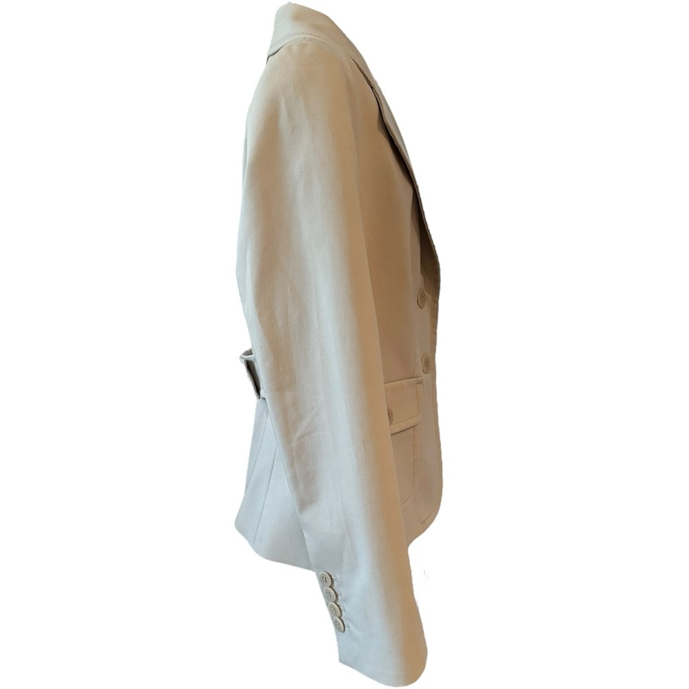 Talbots Petite Stretch Cotton Cream Blazer Size 2P ~ Suggest Retail $199 - Picture 2 of 12